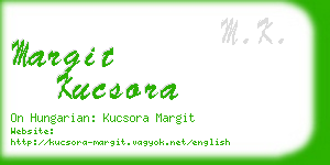 margit kucsora business card